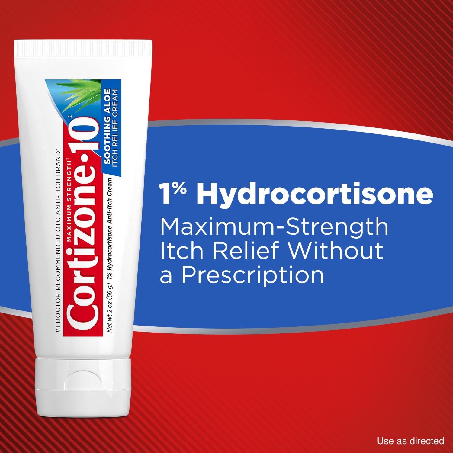 Cortizone-10 active ingredient closeup showing 1 percent hydrocortisone
