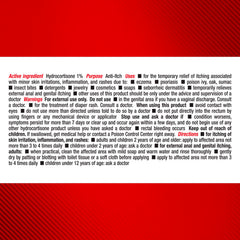 Cortizone-10 label close-up highlighting 1% hydrocortisone