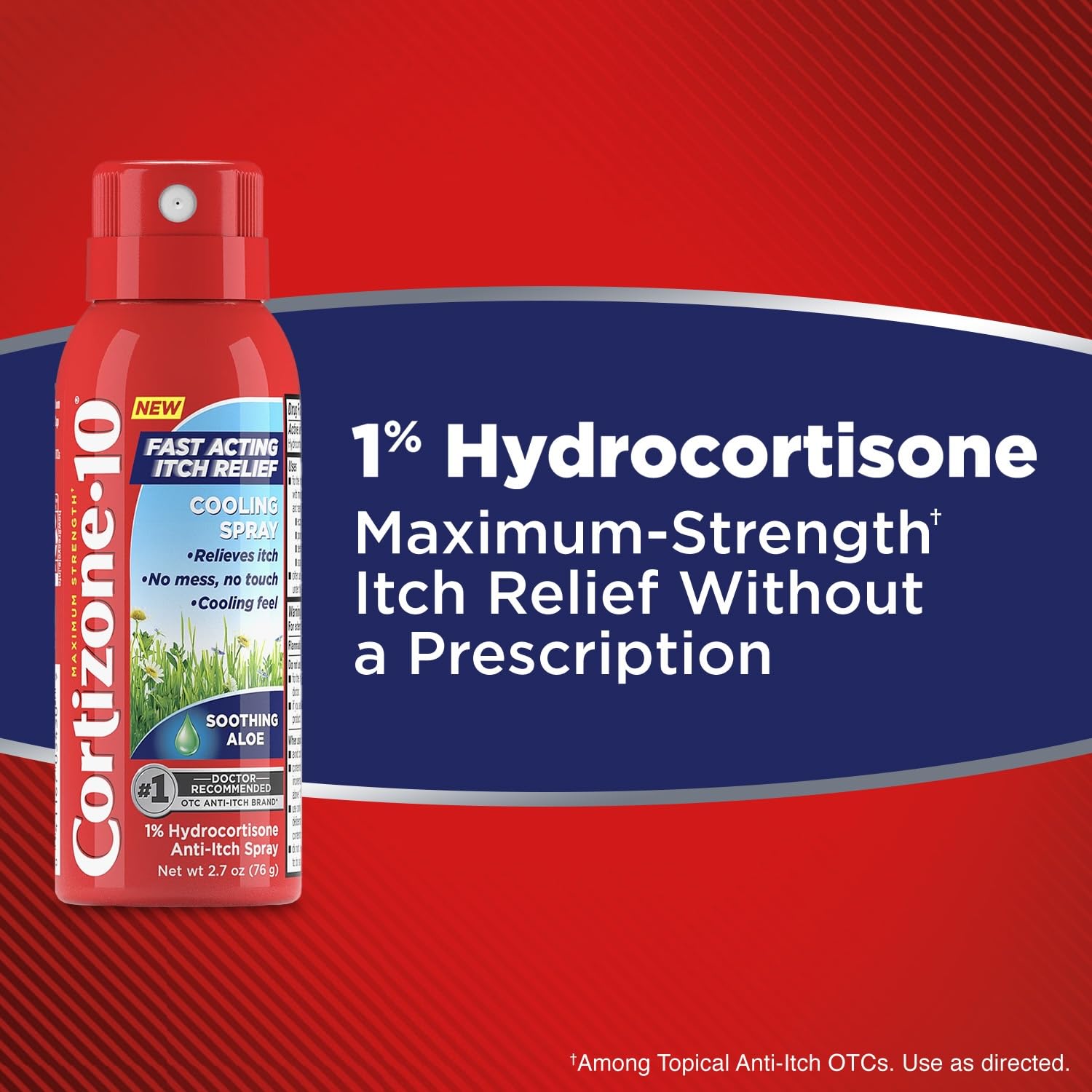 Cortizone-10 cooling fine mist soothing irritated skin.