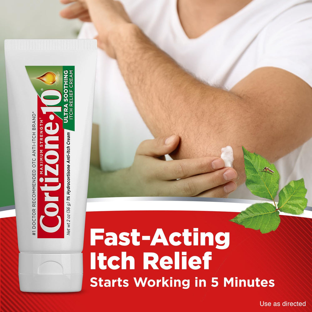 Cortizone-10 fragrance-free and dye-free packaging close-up