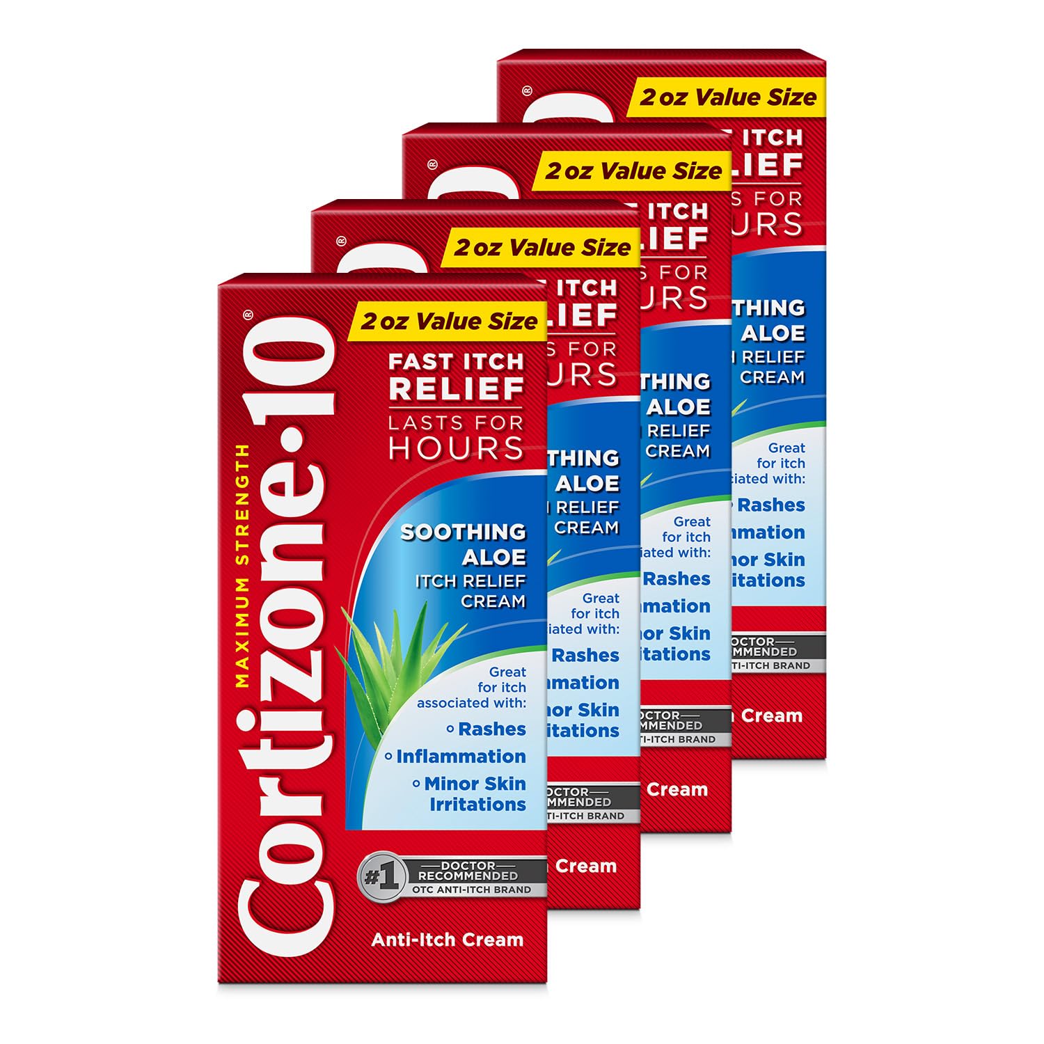 Cortizone-10 maximum-strength tube application closeup for fast itch relief