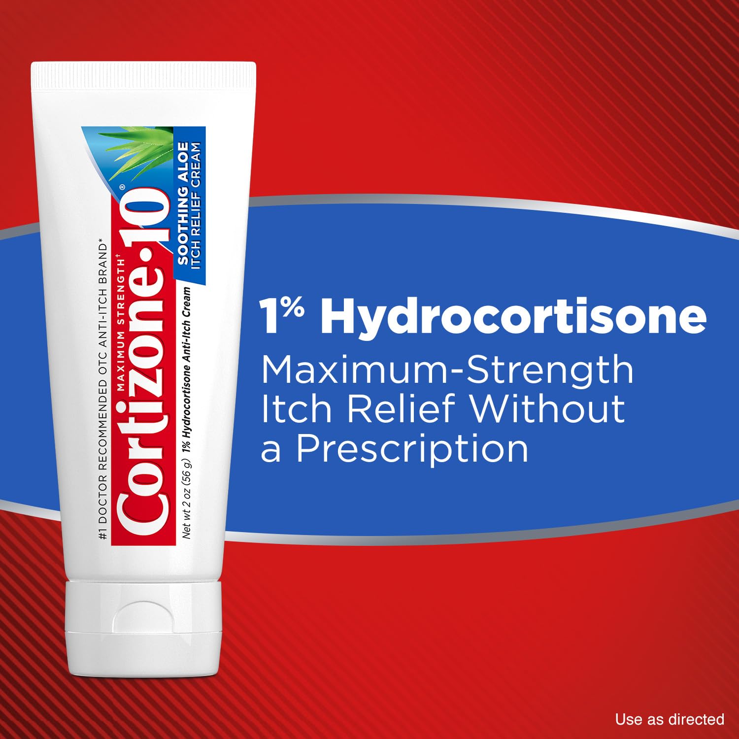 Close-up of Cortizone-10 tube cap ready for quick application.