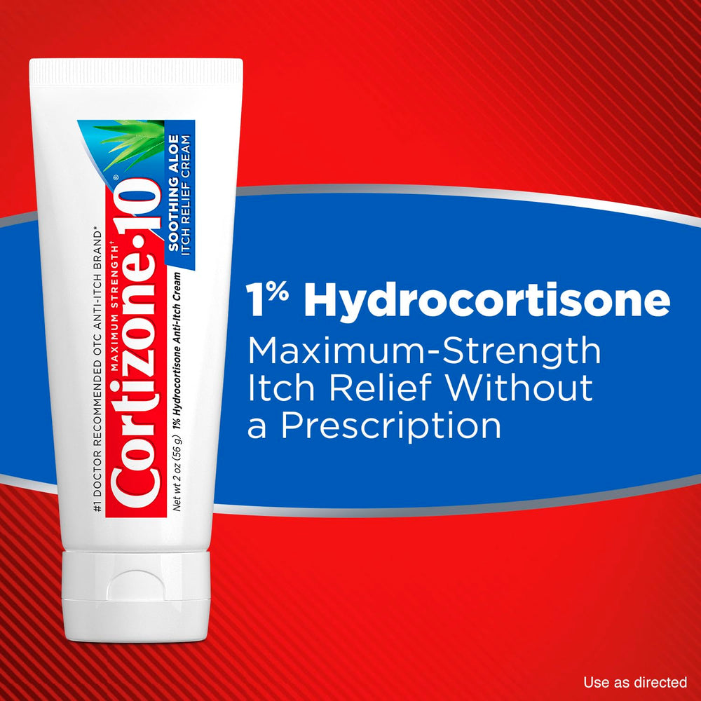 Close-up of Cortizone-10 tube cap ready for quick application.