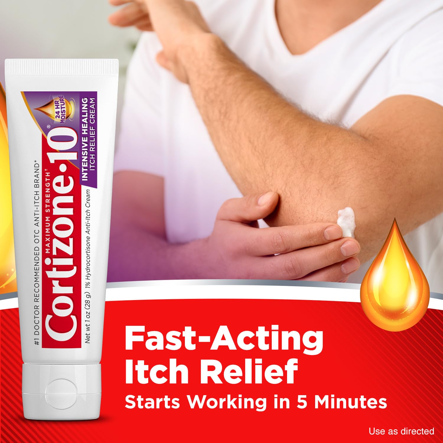 Cortizone-10 label highlights 1% hydrocortisone active ingredient