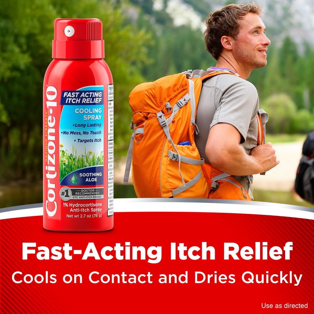 Cortizone 10 spray action delivering quick itch relief