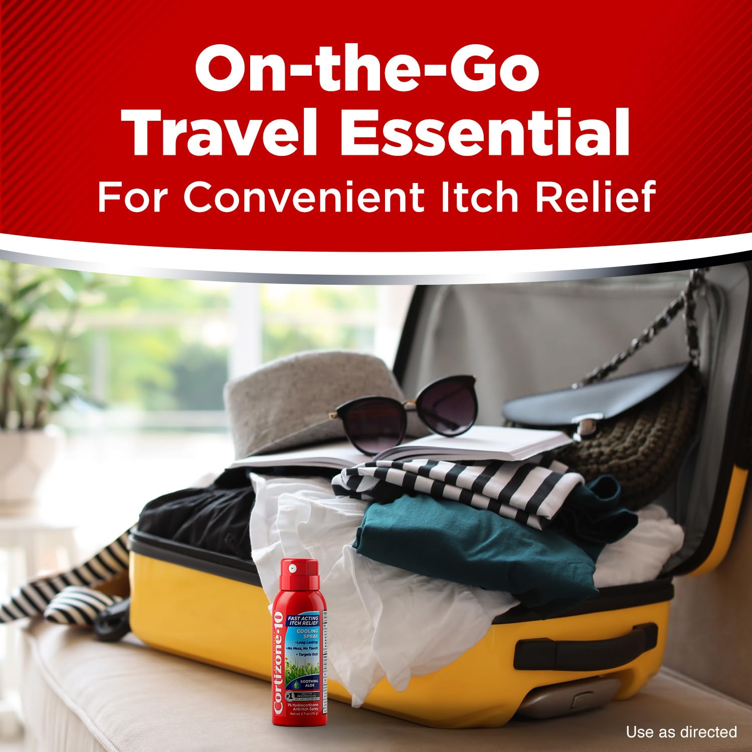 Cortizone 10 travel essentials in compact bottle