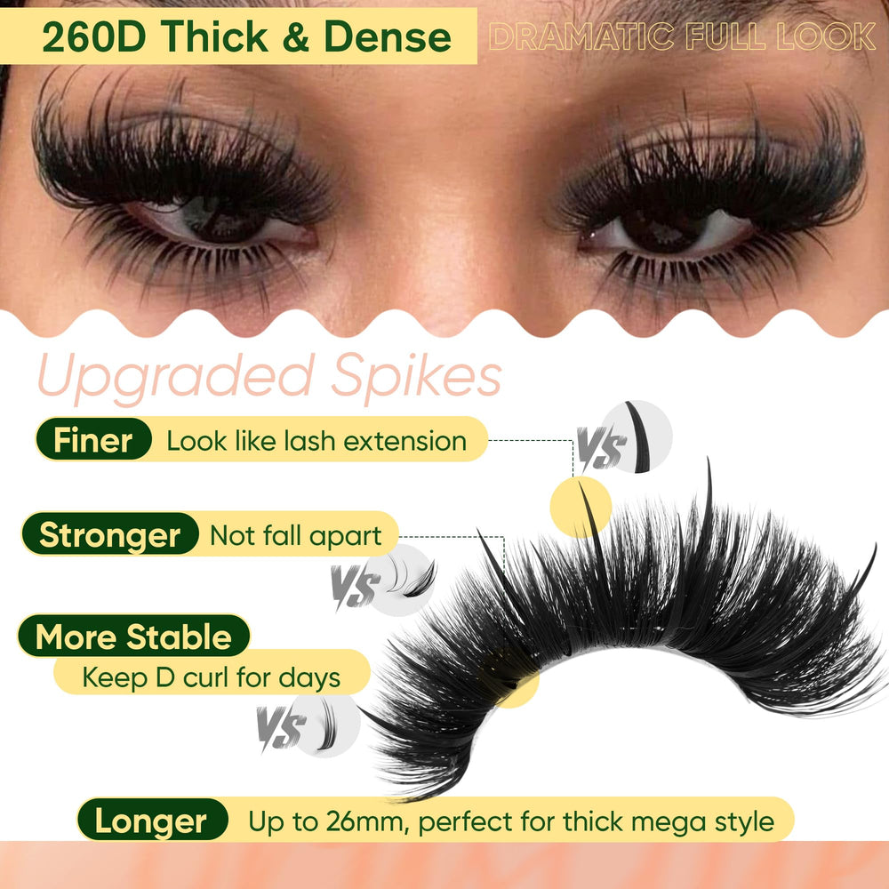 CORUSCATE 260D volume lash clusters for dramatic fullness