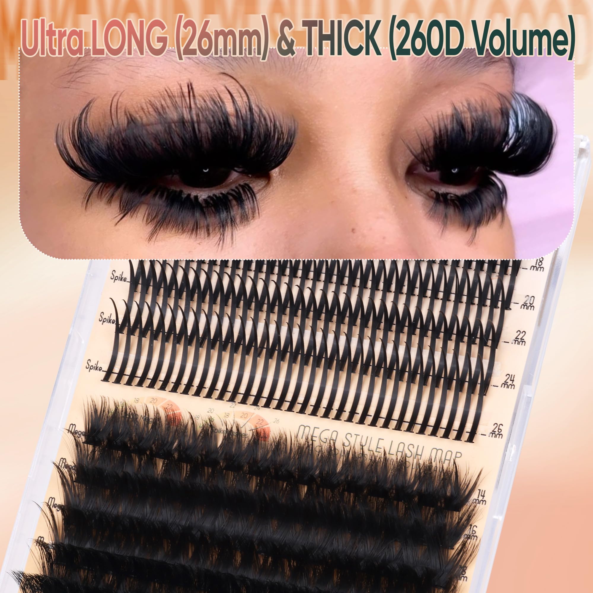 CORUSCATE thick lash clusters with comfortable thin band