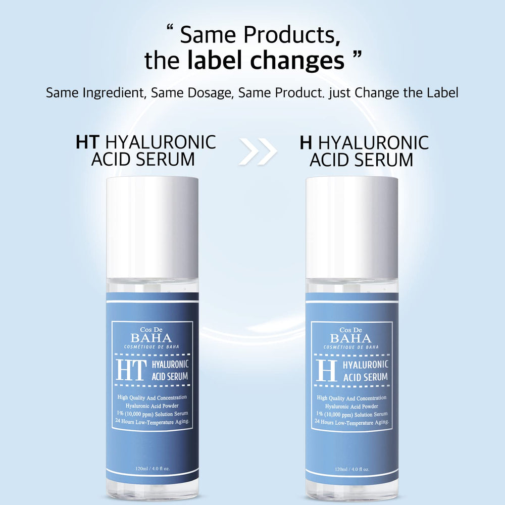 Cos De BAHA Hyaluronic Serum swatch demonstrates smooth skin feel.