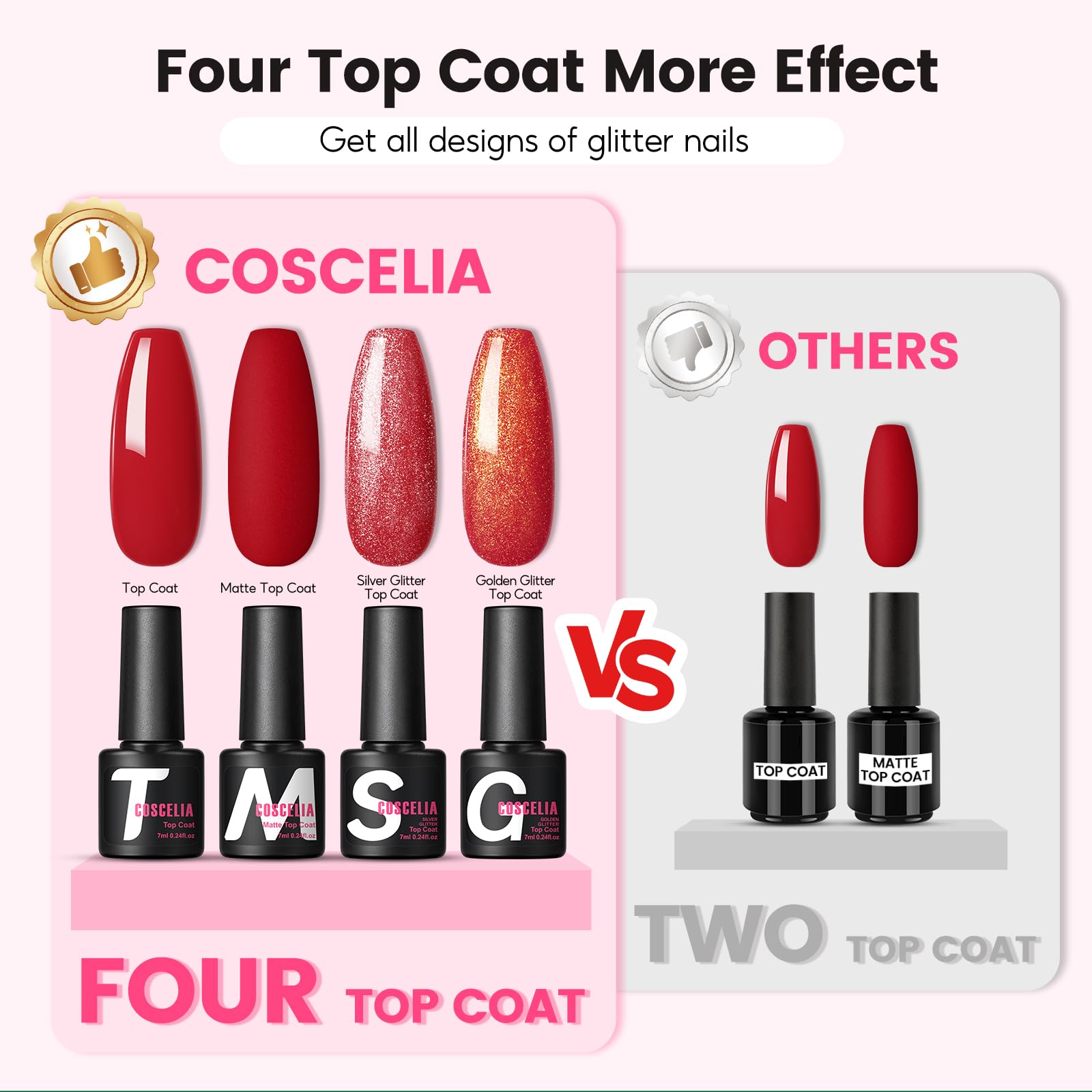 Coscelia natural resin gel polish with smooth application.