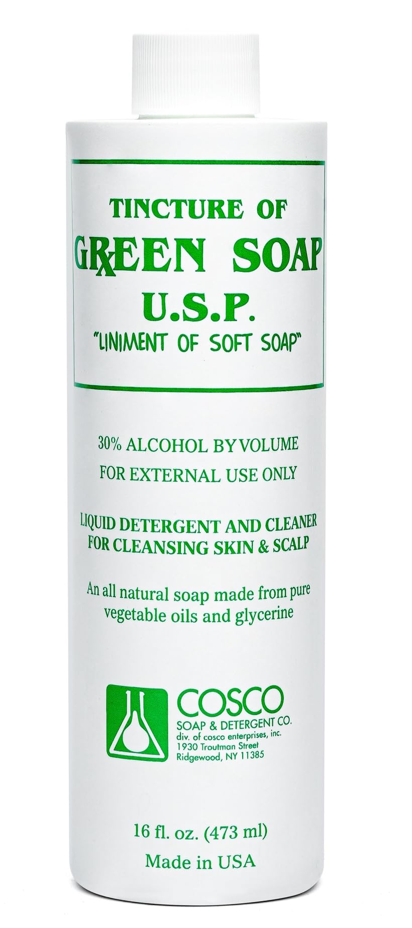 Cosco Green Soap squeeze bottle for easy dilution and application during sessions.