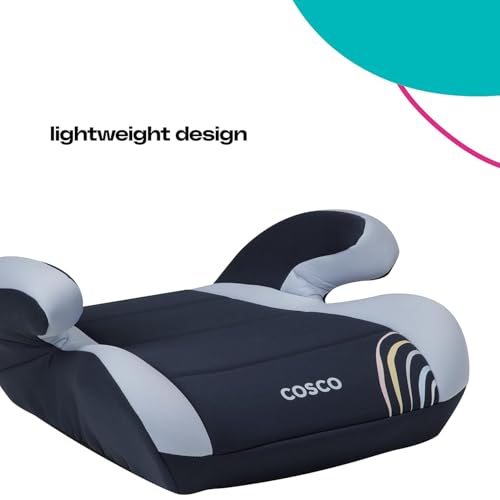 Cosco Topside Rainbow booster close-up highlights extra plush padding for comfort.