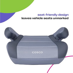 Cosco Topside Booster seat-friendly surface won't scuff vehicle seats.