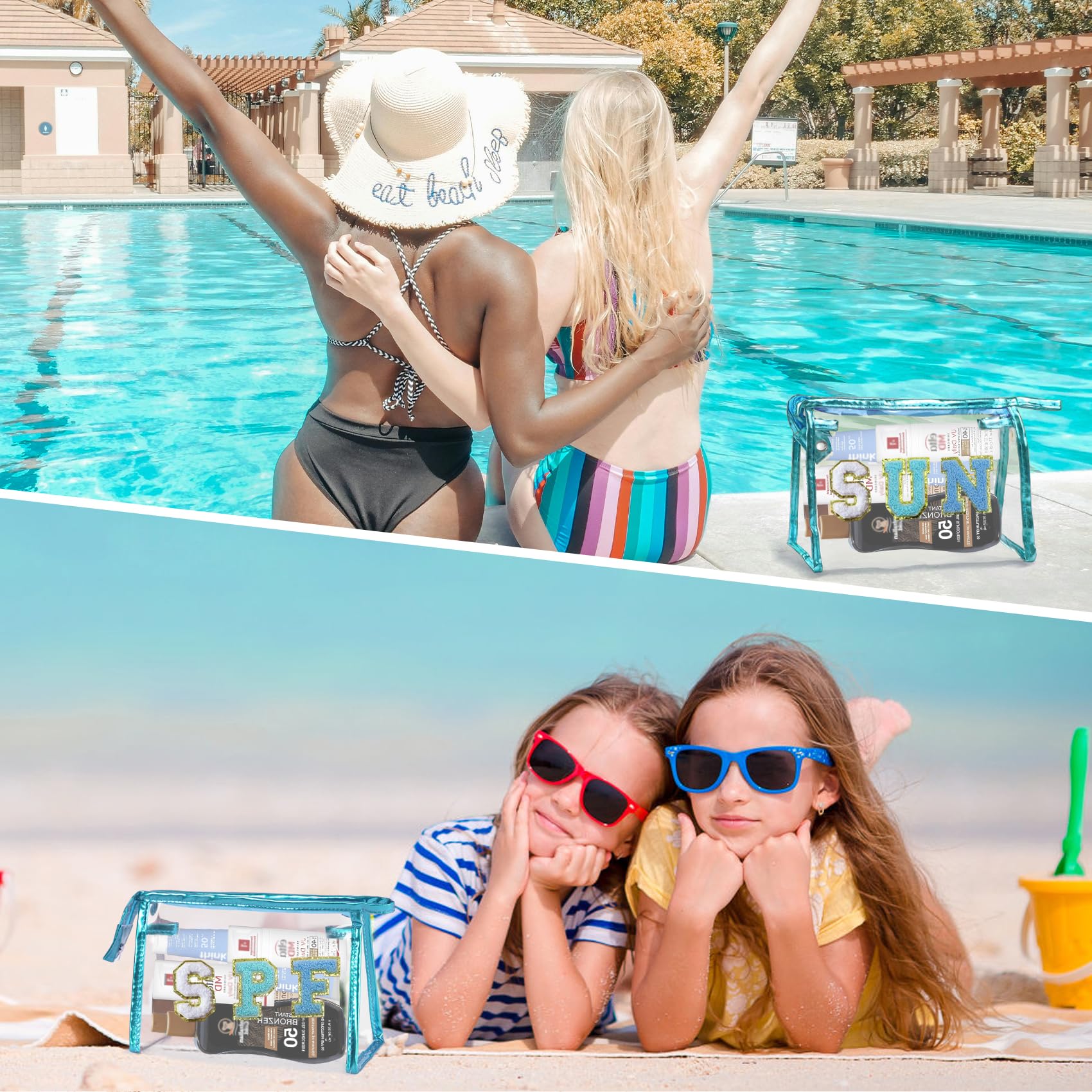 COSHAYSOO poolside bag organizes accessories for quick touch-ups