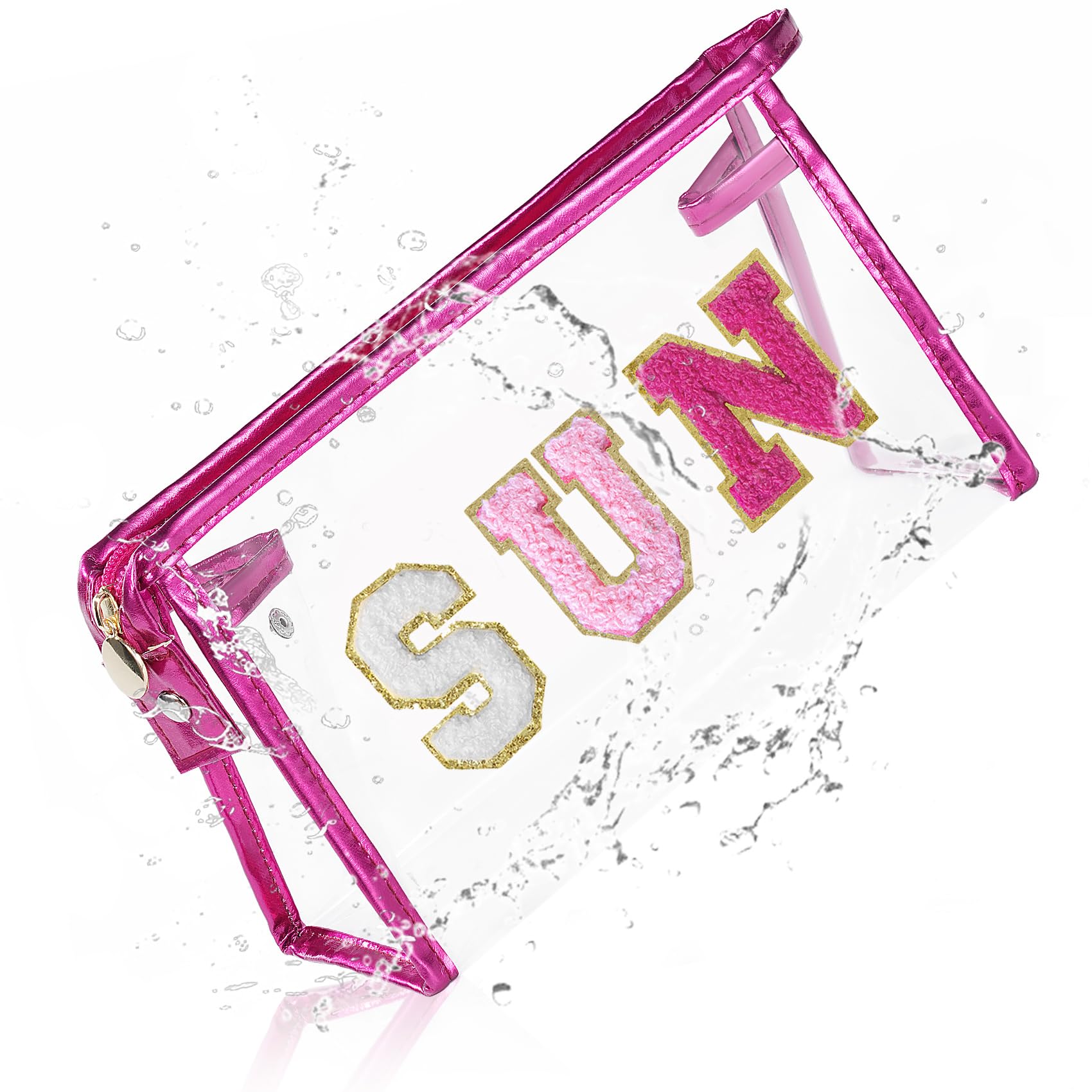 COSHAYSOO Sunscreen Bag with clear design visible contents for easy packing