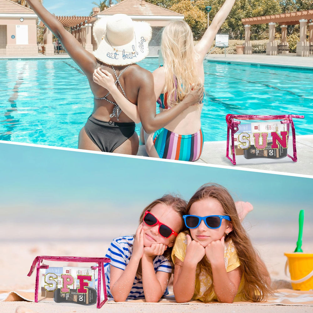 COSHAYSOO Sunscreen Bag clear pouch pairs with bogg bags for organization