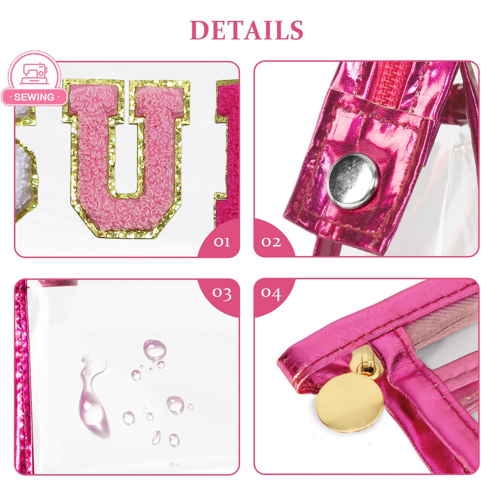 COSHAYSOO Sunscreen Bag pink SUN patch detail on durable bag