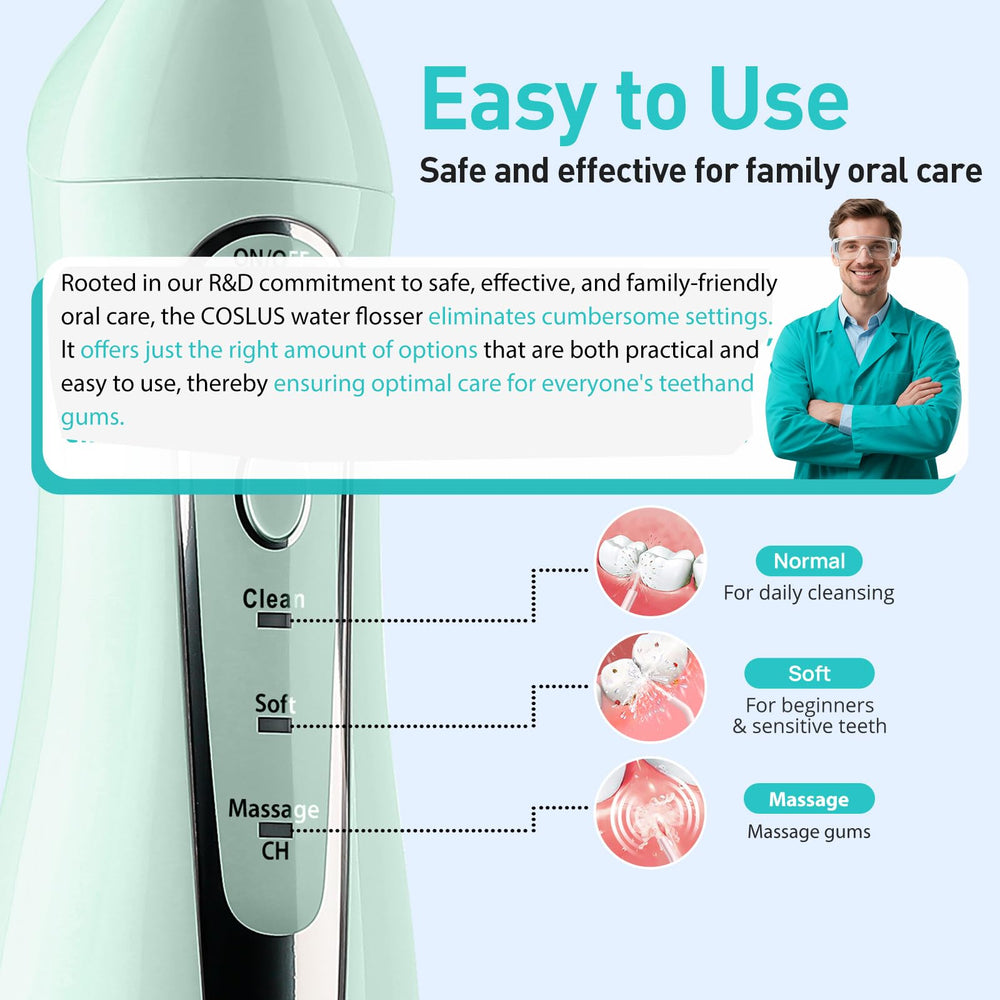 COSLUS C20 ergonomic handle with five tips for comfort