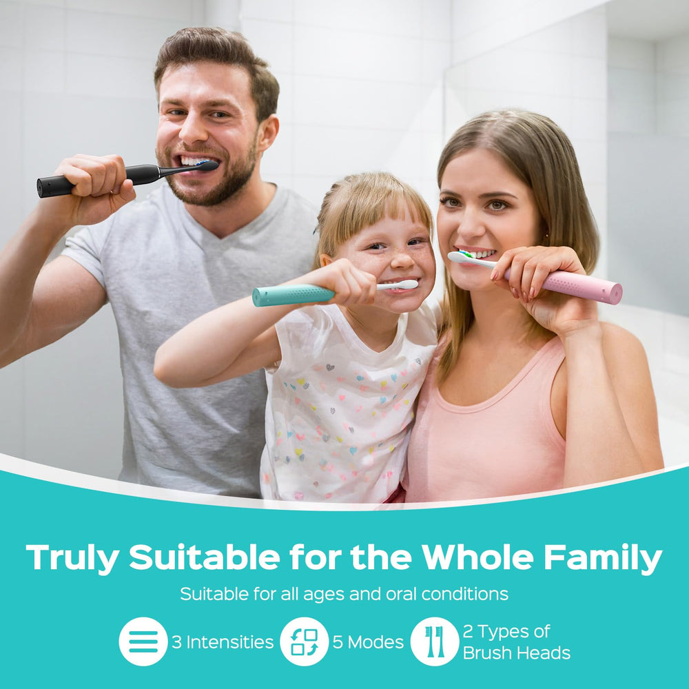 COSLUS C30 packaging reveals two brush heads for family use.
