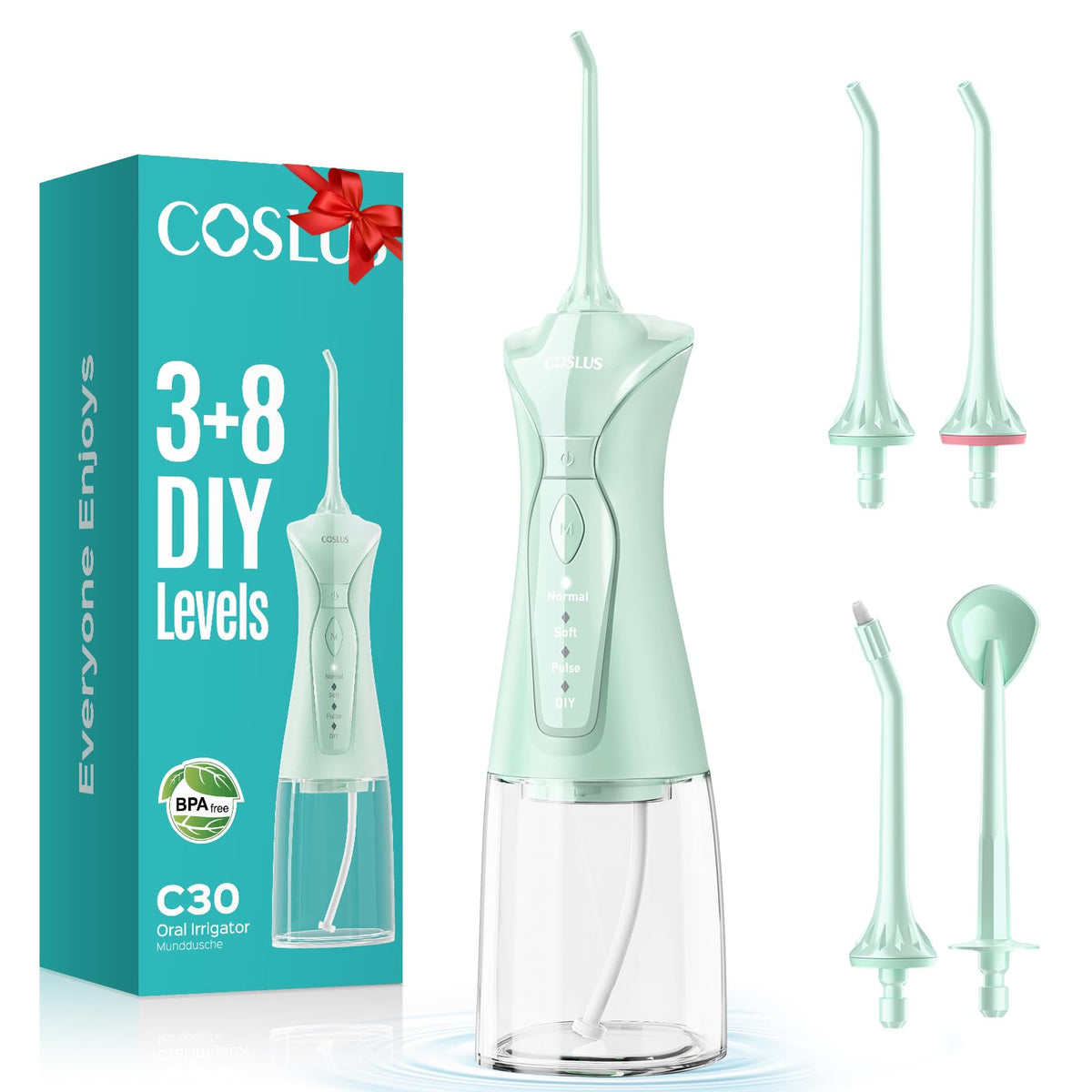 COSLUS C30 water flosser front view for home use