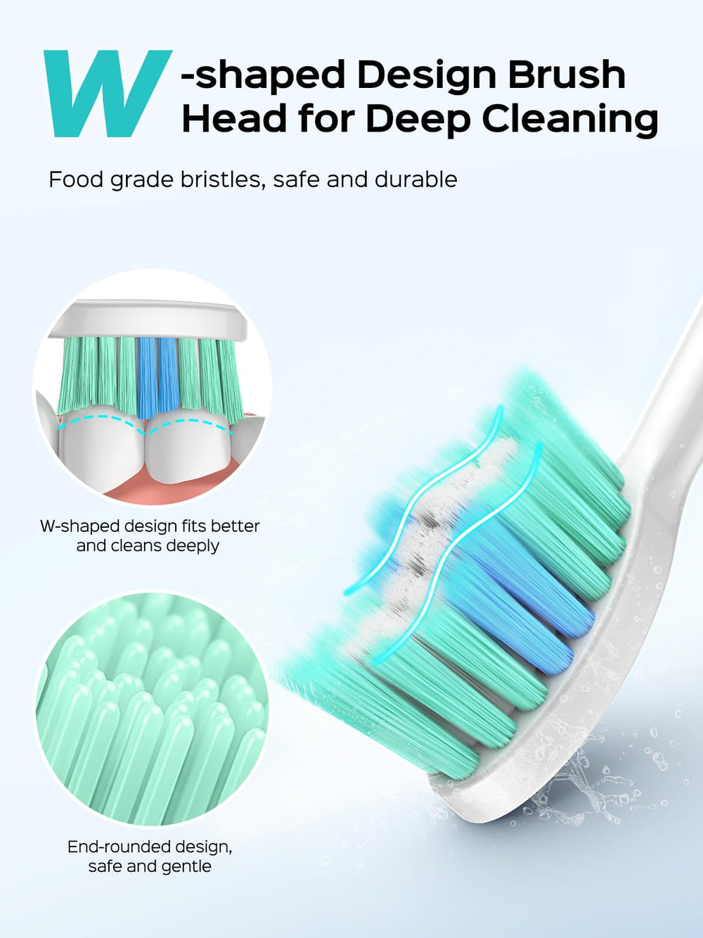 Six COSLUS C40 brush heads included for family replacement schedule