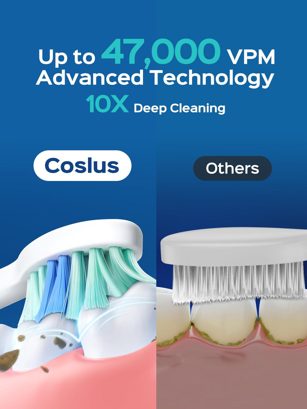 COSLUS C40 travel case open indicating on-the-go hygiene.