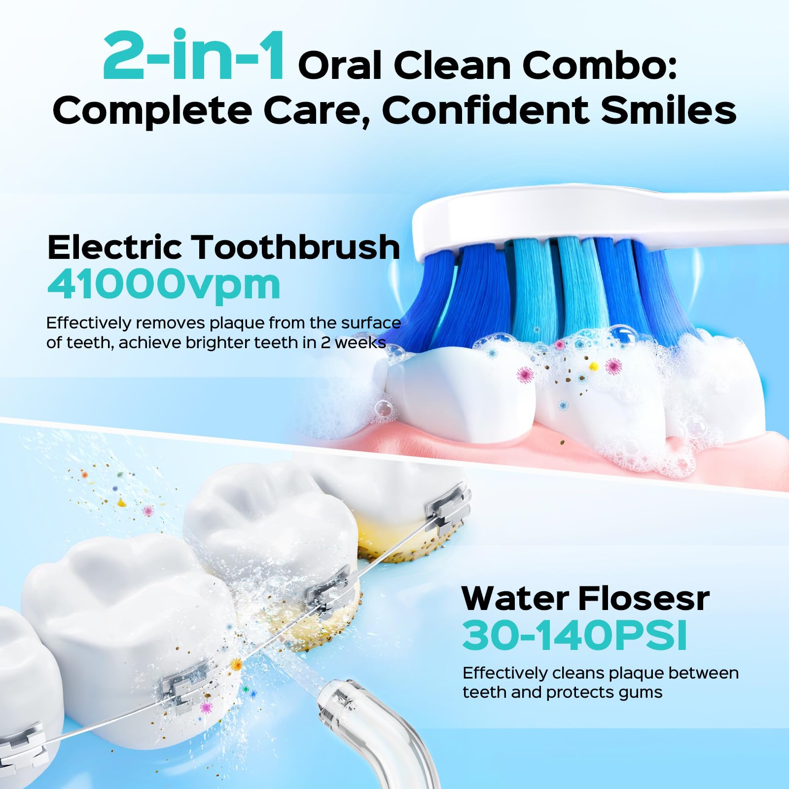 COSLUS C51C30 water flosser tank compact design for easy storage