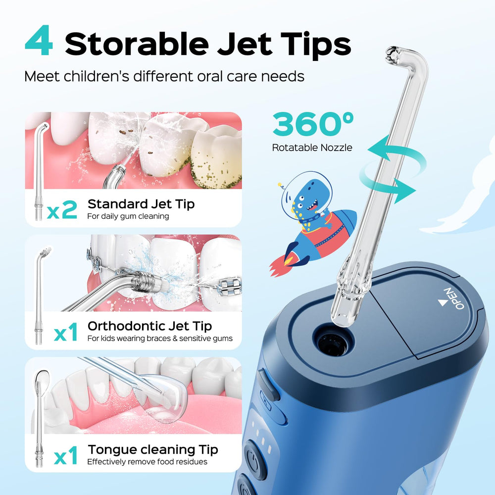 COSLUS T40 kids-friendly grip fits small hands for independent flossing