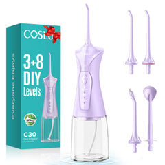 COSLUS C30 water dental flosser front view for precise cleaning at home.