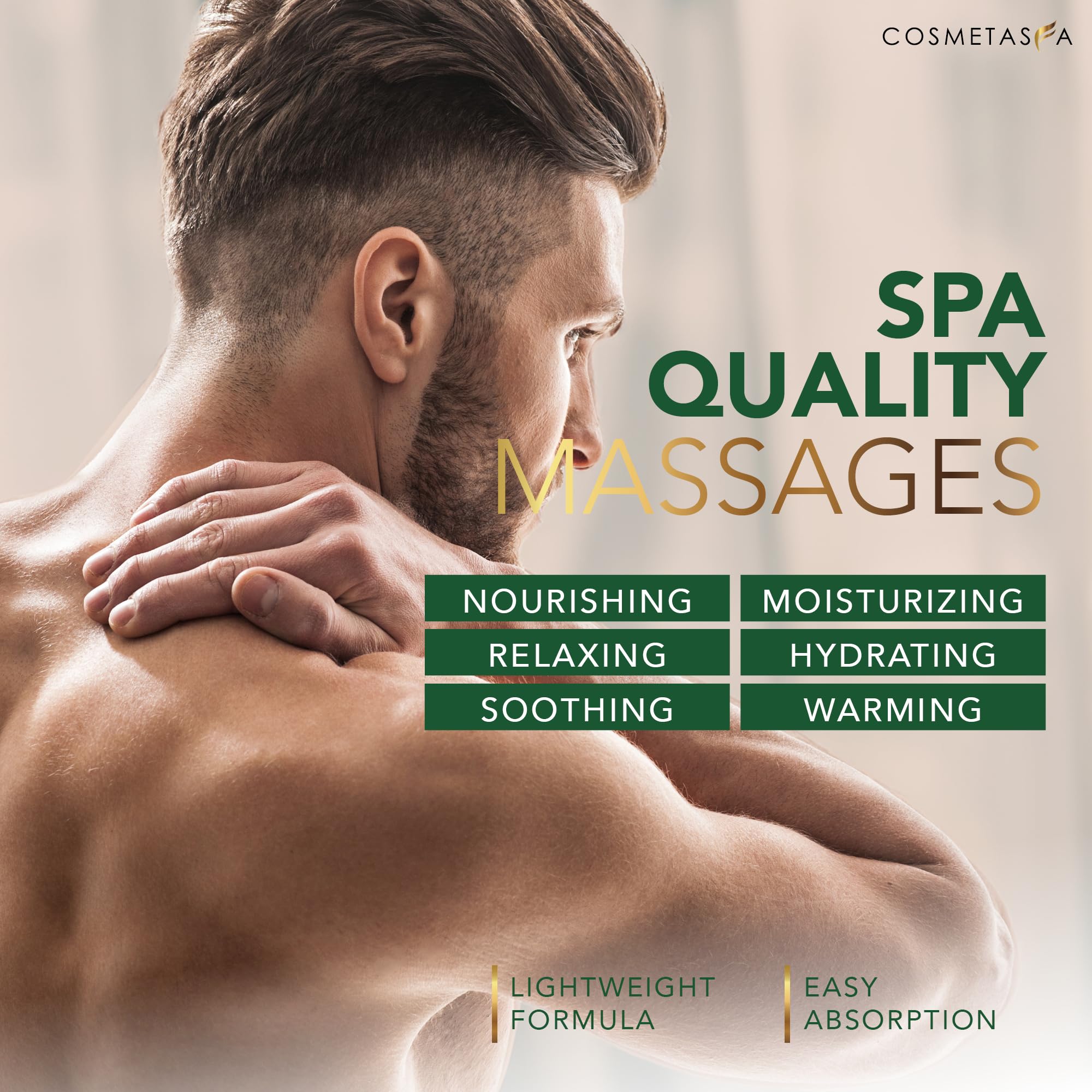 Cosmetasa spa-like massage experience with 360-degree roller.
