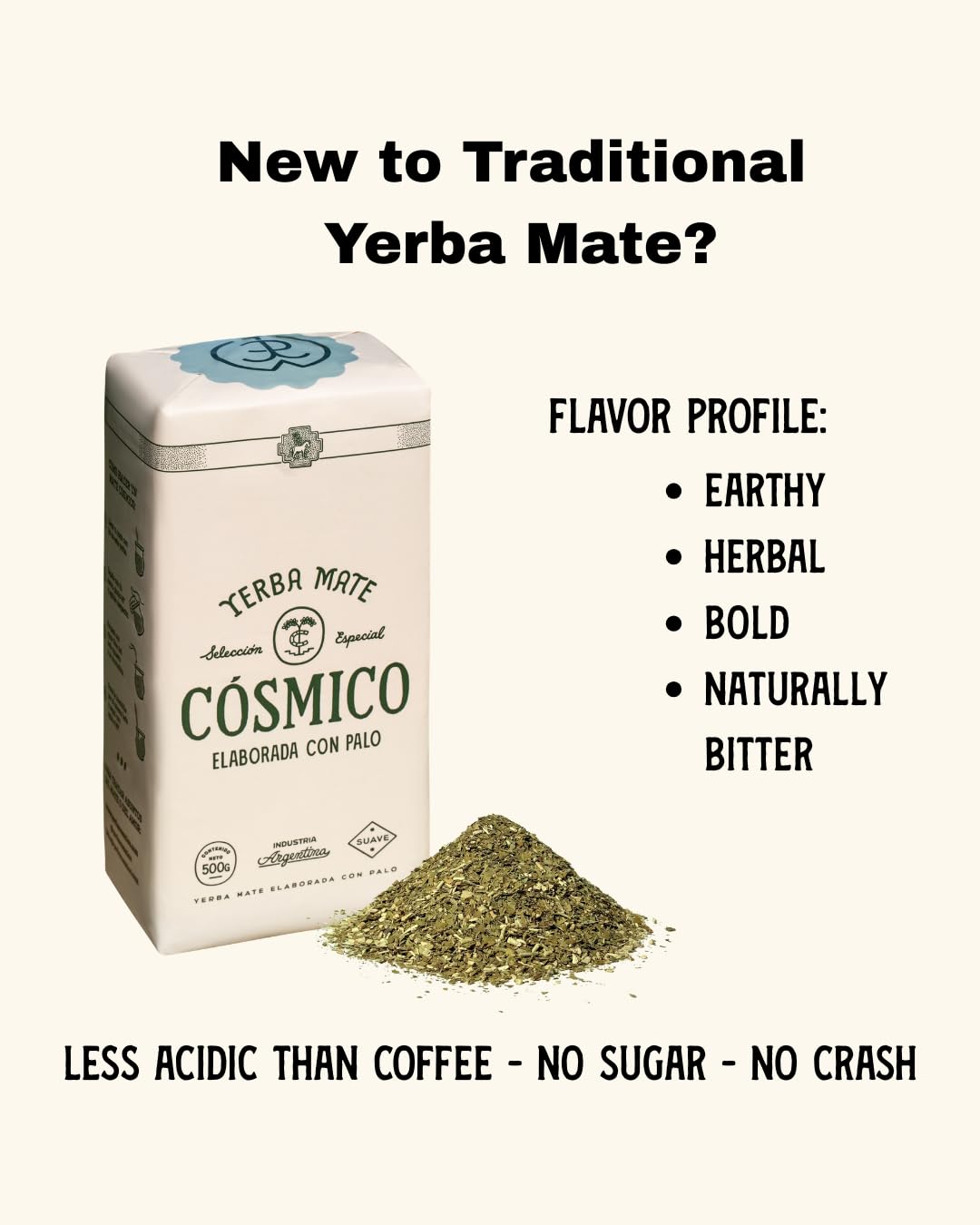 Cosmico Yerba Mate antioxidant-rich leaves for daily wellness