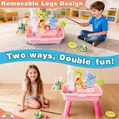 Cosminy water table fishing game accessory promotes hand-eye coordination during water play.