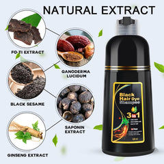 Cosmpro herbal formula with ginseng nourishes hair while delivering dark, shiny color.