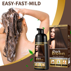 COSMTEK shampoo foam lather coats gray hair evenly for rich color.
