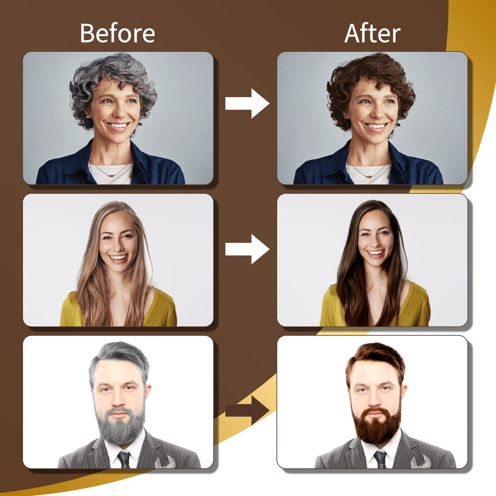 COSMTEK wait time on damp hair yields natural dark brown shade.