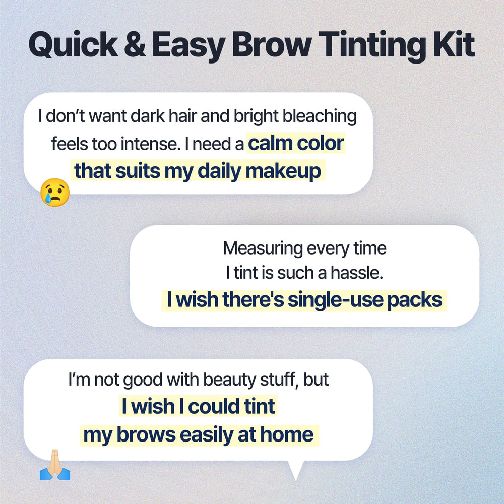 Easy mixing step without tools, ideal for beginner-friendly brow tinting.