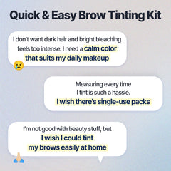Easy mixing step without tools, ideal for beginner-friendly brow tinting.