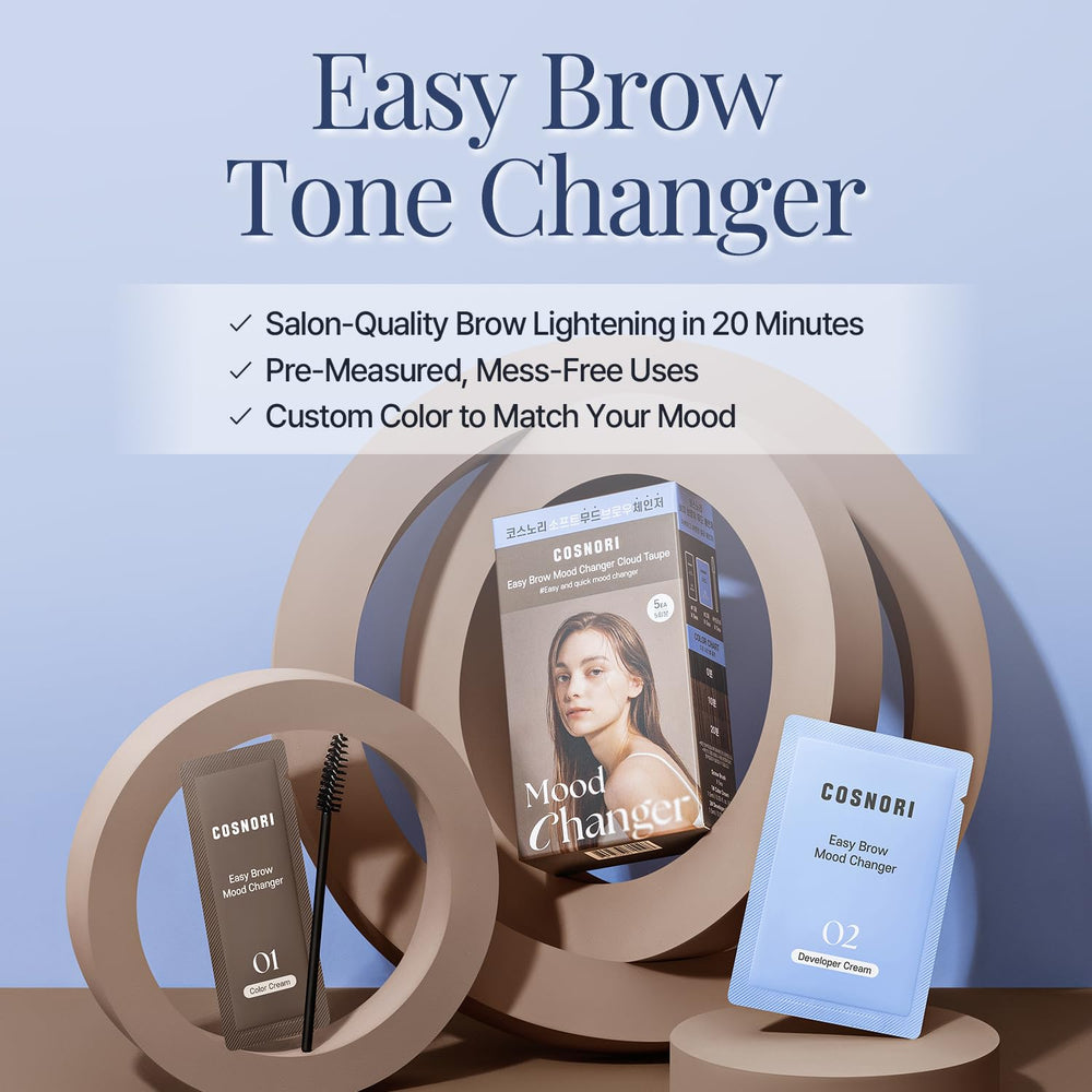 COSNORI packaging highlights clean, single-use packets for tidy at-home tinting.