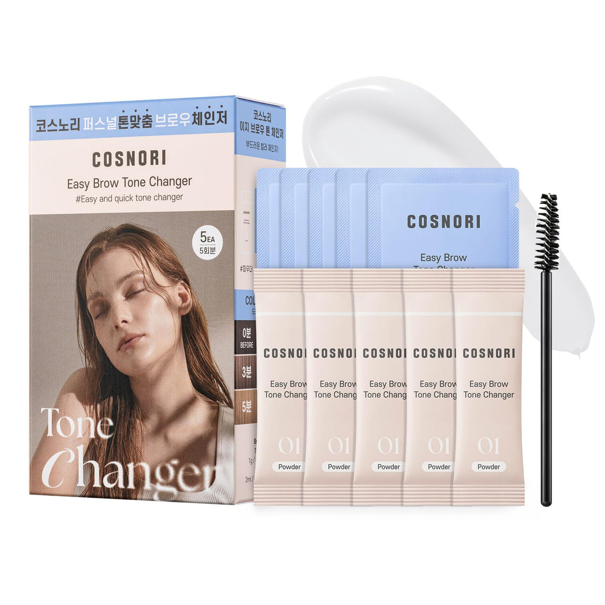 COSNORI Easy Brow Tone Changer box-front for quick at-home lightening