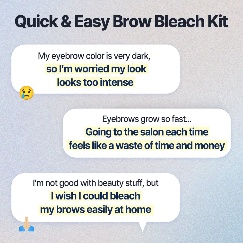 COSNORI brow tone cream pouch ready to mix for clean lightening