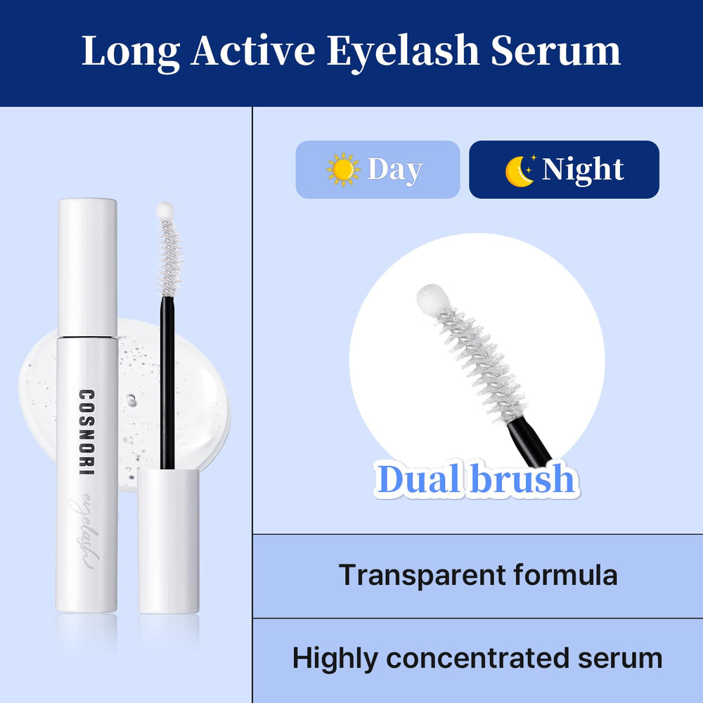 COSNORI oil-free lash serum used after eyelash extensions.