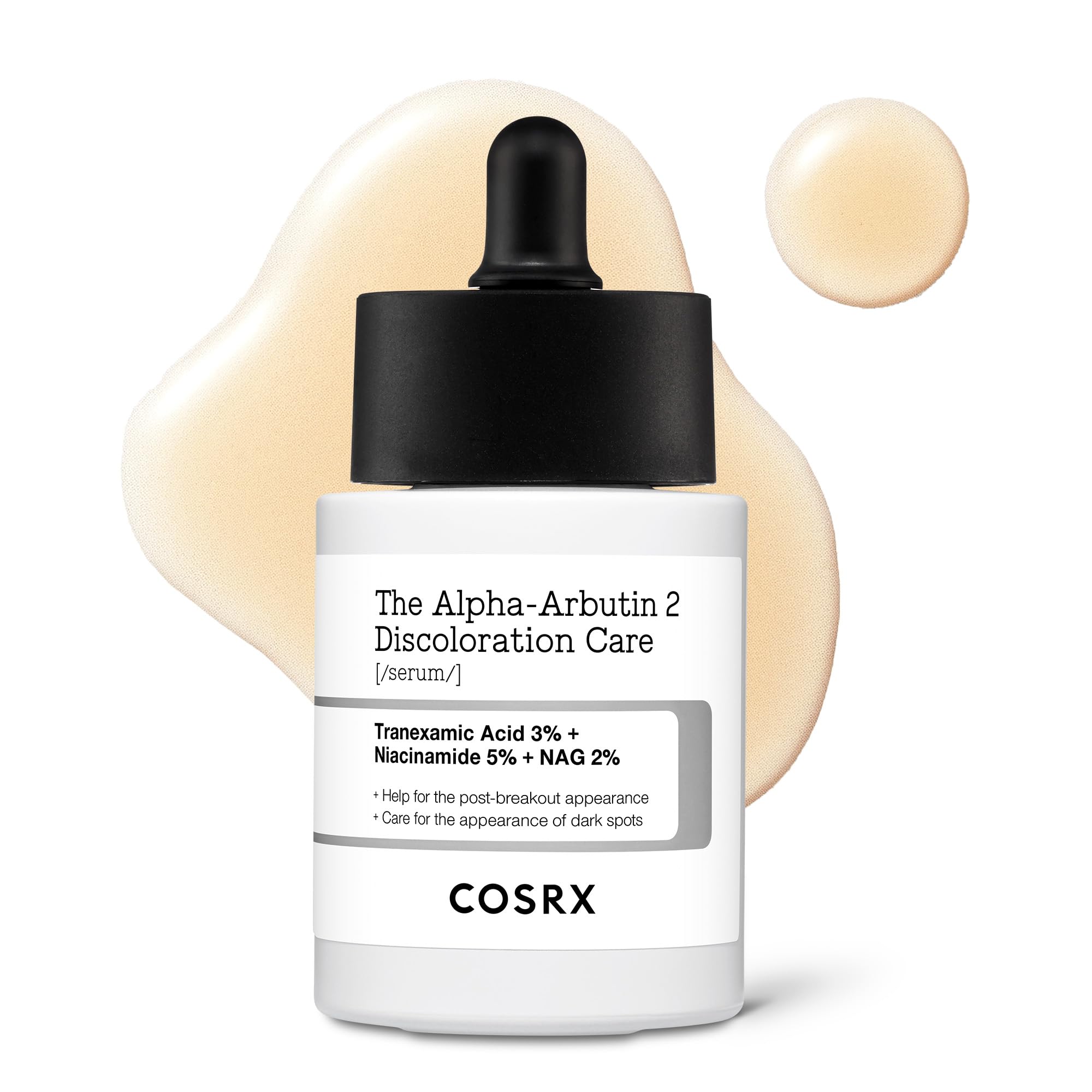 COSRX 2% Alpha Arbutin serum bottle targets uneven tone for brighter skin.