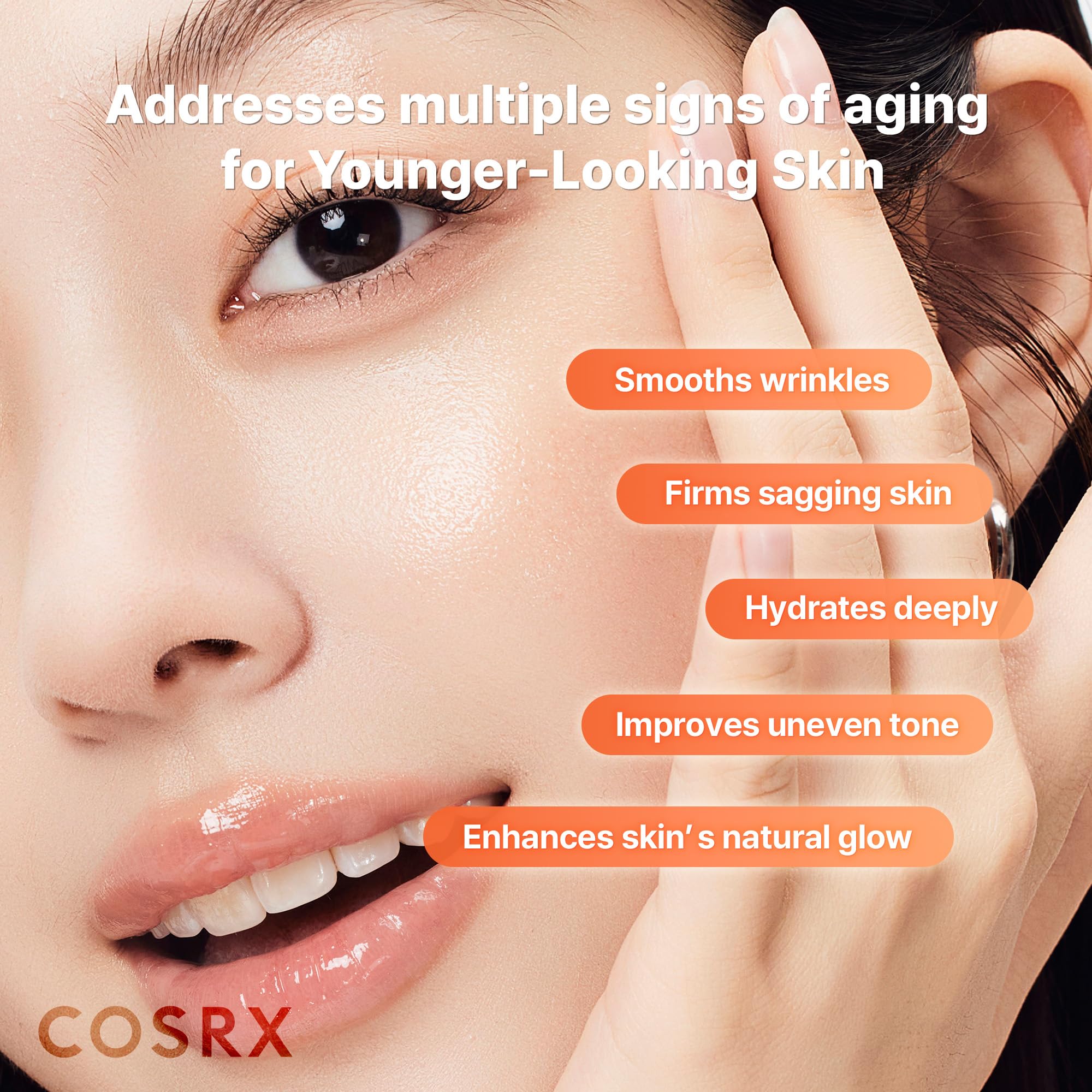 COSRX 5 PDRN Hydrogel Mask close-up texture reveals smooth gel sheet for easy application.