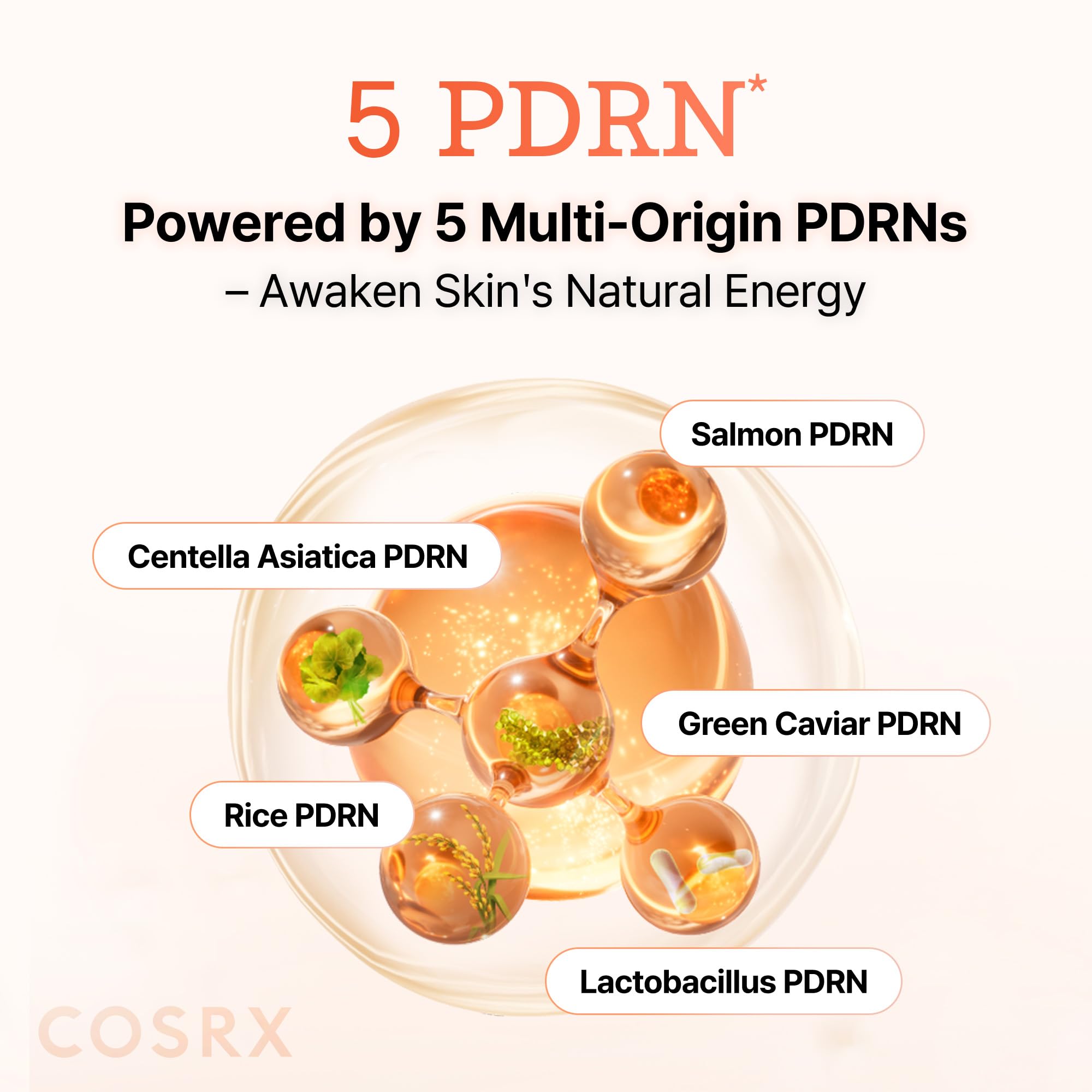 COSRX 5 PDRN B5 toner texture closeup displaying smooth hydration