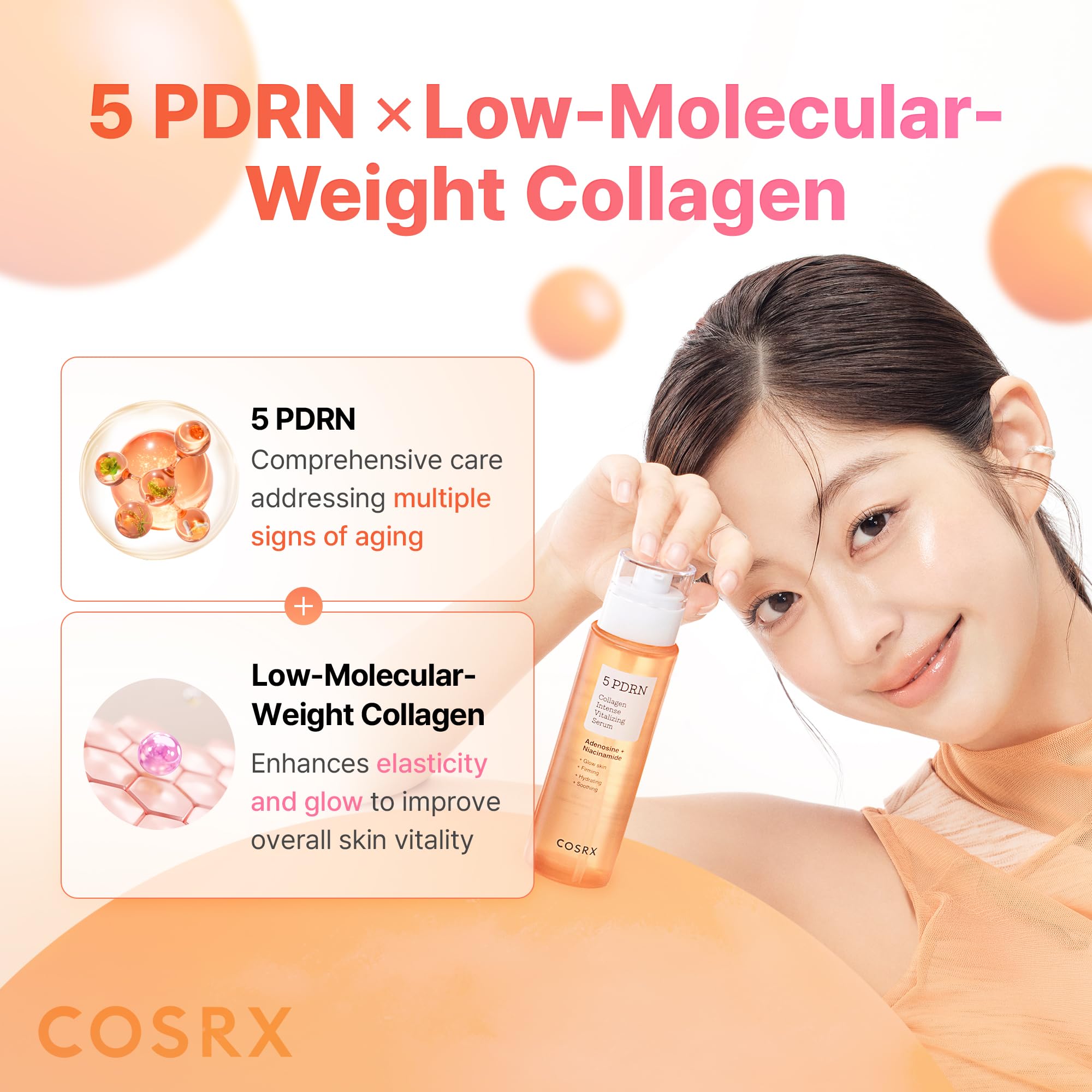  Serum on skin glow hinting at luminous, even-looking complexion
