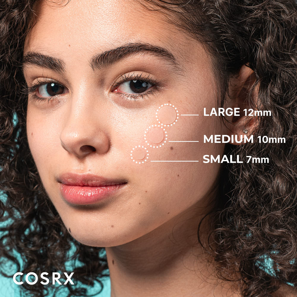 COSRX patch being applied to a blemish for coverage