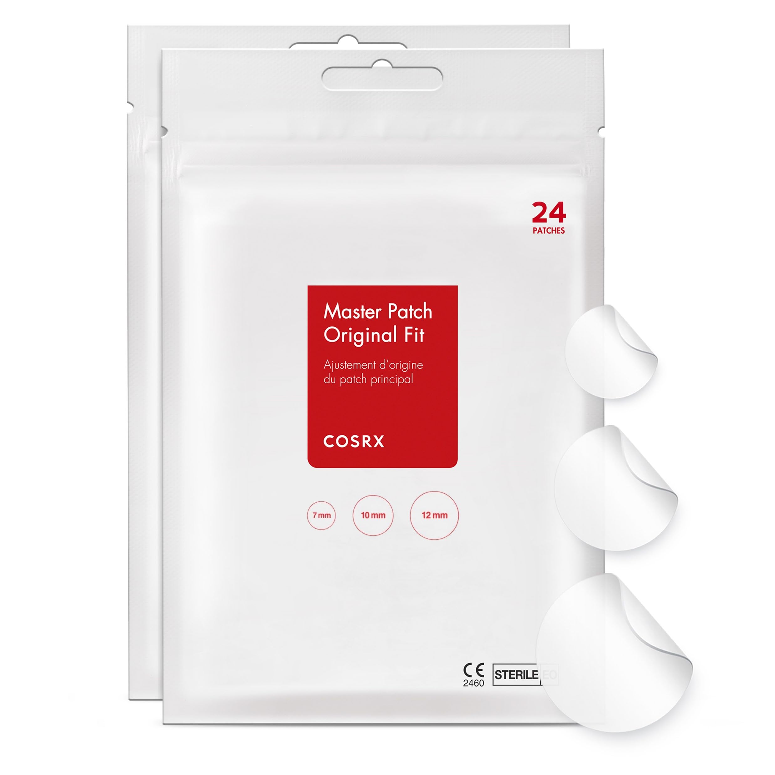 COSRX Acne Pimple Patch original close-up showing hydrocolloid technology for blemish care