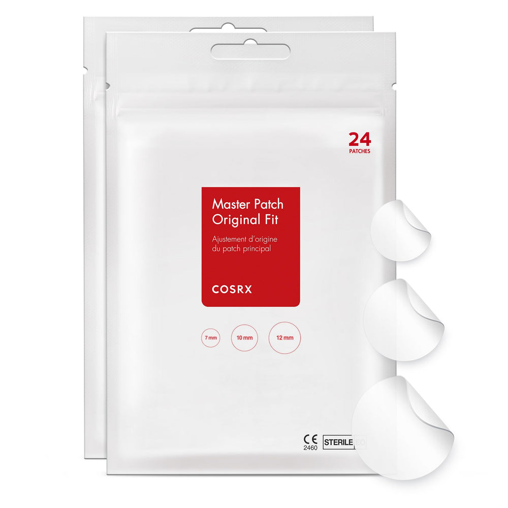 COSRX Acne Pimple Patch original close-up showing hydrocolloid technology for blemish care