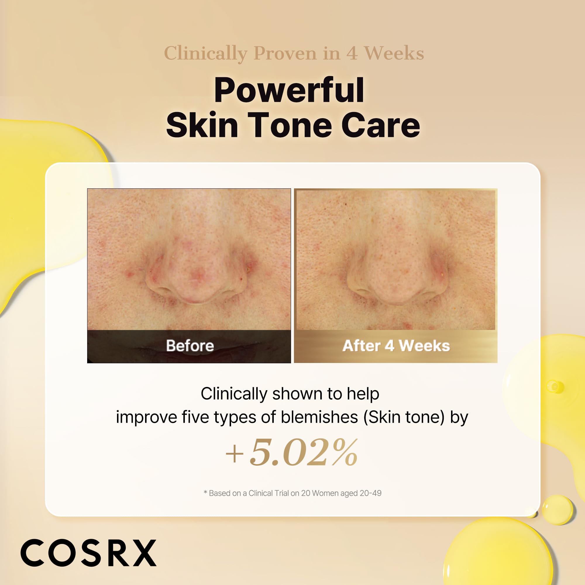COSRX serum under-eye application for gentle brightness