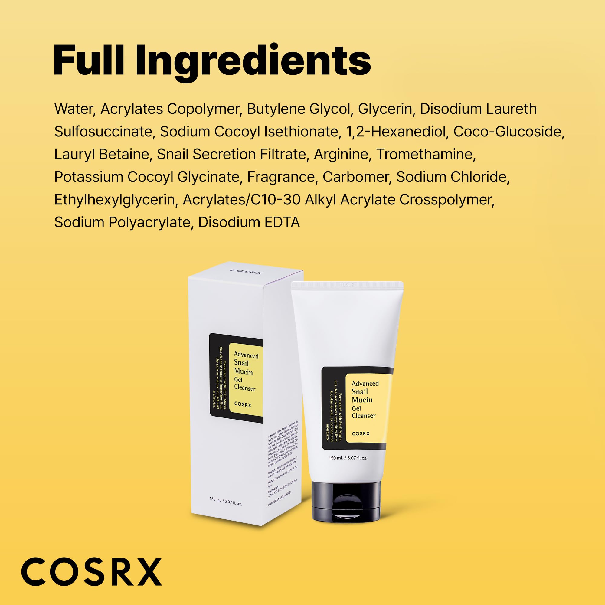 COSRX Advanced Snail Mucin Gel Cleanser after-use glow and comfort